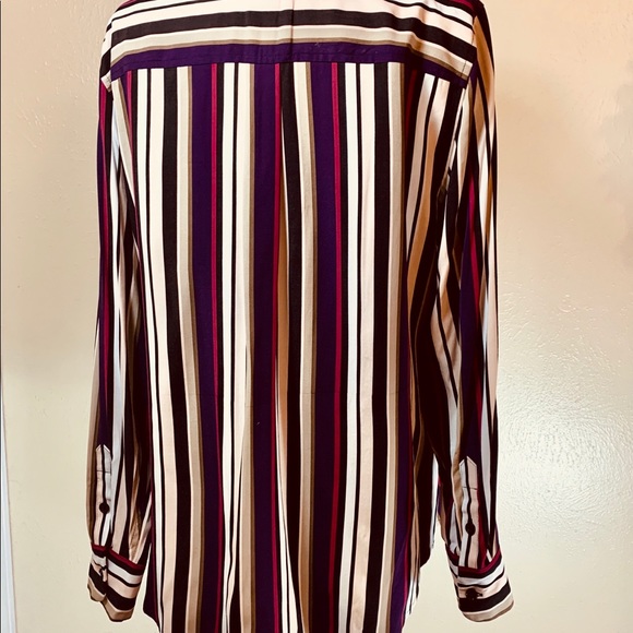 Chico’s Silky Soft Romantic Stripes Blouse - Picture 4 of 7